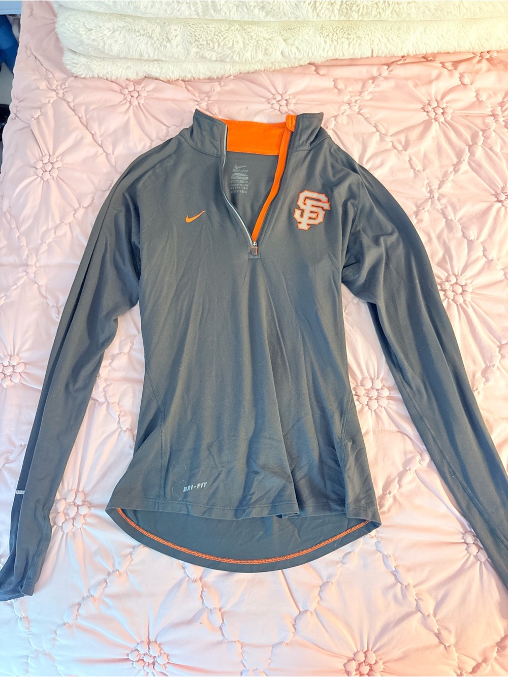 Nike Gray & Orange SF Long-Sleeve Quarter-Zip Utility Jacket
